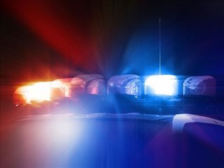 Picture of red and blue flashing lights